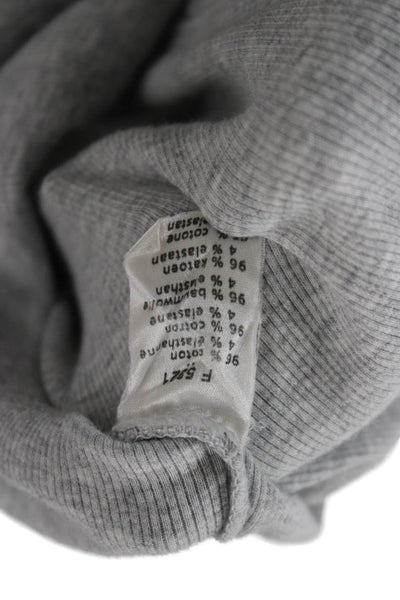 Lacoste Unisex Gray V-Neck Button Cardigan Long Sleeve Cotton Elastane Size 36