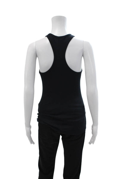 Stateside Women Basic Sleeveless Tank Black Pima Cotton Size M