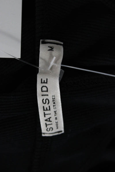 Stateside Women Basic Sleeveless Tank Black Pima Cotton Size M