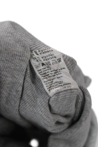 Lacoste Unisex Gray V-Neck Button Cardigan Long Sleeve Cotton Elastane Size 36