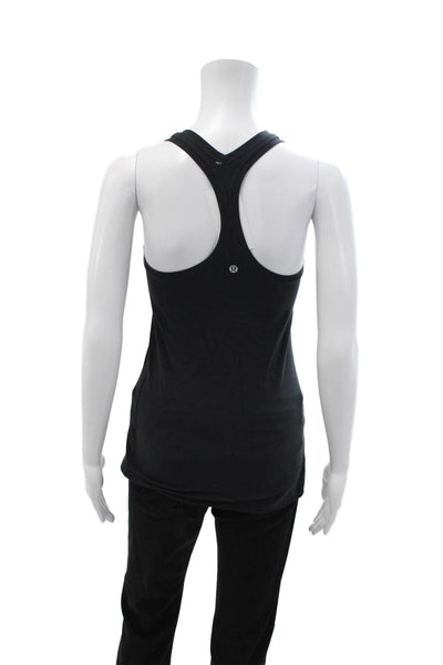 Lululemon Womens Black Sleeveless Basic Tank Round Neck Nylon Size S