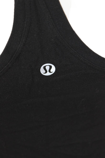 Lululemon Womens Black Sleeveless Basic Tank Round Neck Nylon Size S