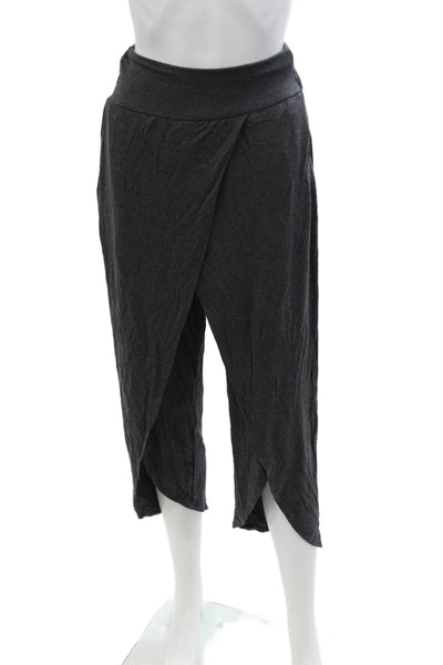 Athleta Women Cropped Harem Pants Dark Gray Modal Spandex Size XS