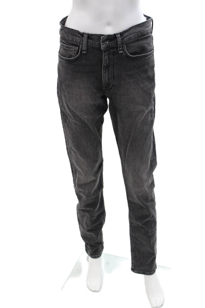 Rag & Bone Mens Straight Jeans Dark Gray Mid Rise Button Fly 32in Size 29