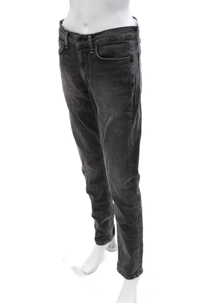 Rag & Bone Mens Straight Jeans Dark Gray Mid Rise Button Fly 32in Size 29