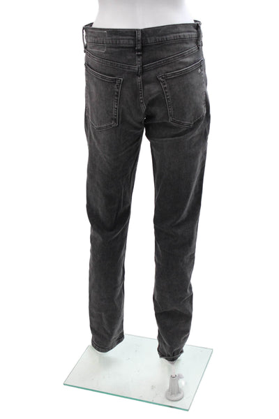 Rag & Bone Mens Straight Jeans Dark Gray Mid Rise Button Fly 32in Size 29