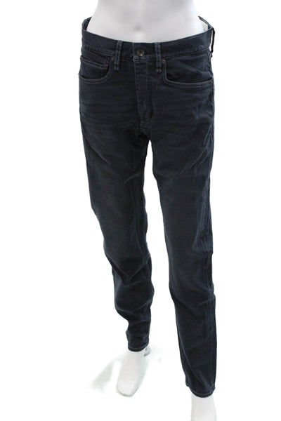 Rag & Bone Mens Straight Dark Blue Midrise Button Jeans 32 Inseam Size 30