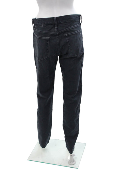 Rag & Bone Mens Straight Dark Blue Midrise Button Jeans 32 Inseam Size 30