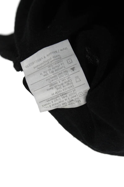 Vince Womens Basic Crew Neck Short Sleeve Black Pima Cotton T-Shirt Size M