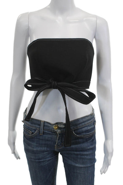 Lovers + Friends Women Cropped Sleeveless Black Top Size S