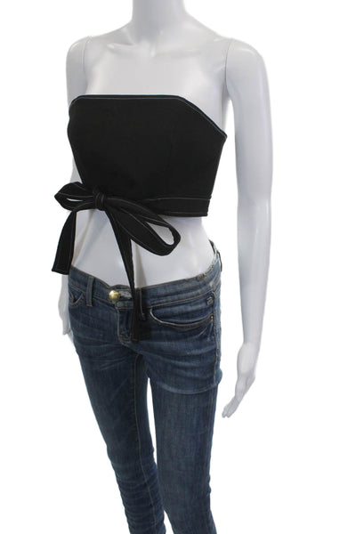 Lovers + Friends Women Cropped Sleeveless Black Top Size S