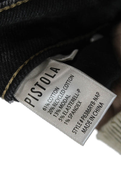 Pistola Womens Mom Tapered Jeans Dark Gray High Rise 26 Inseam Size 25