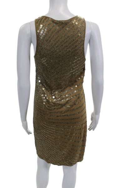 Michael Michael Kors Women Bodycon Tank Dress Brown Rayon Sleeveless Size S