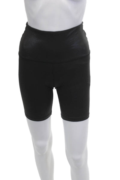 Beyond Yoga Unisex Biker Shorts Black Polyester Spandex Size S