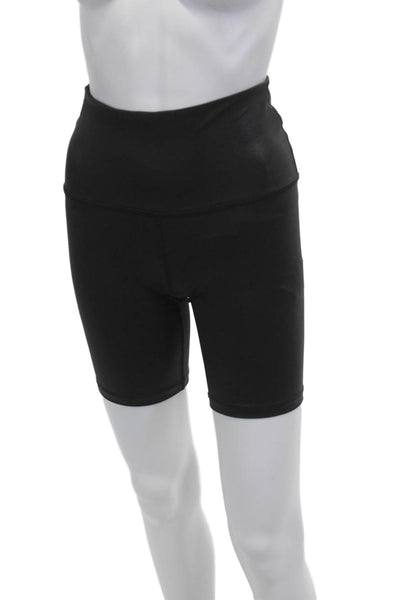 Beyond Yoga Unisex Biker Shorts Black Polyester Spandex Size S