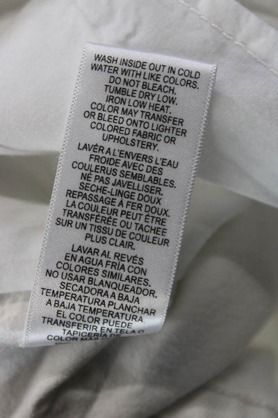 Frame Unisex Bermuda Shorts White Cotton Button Size 26