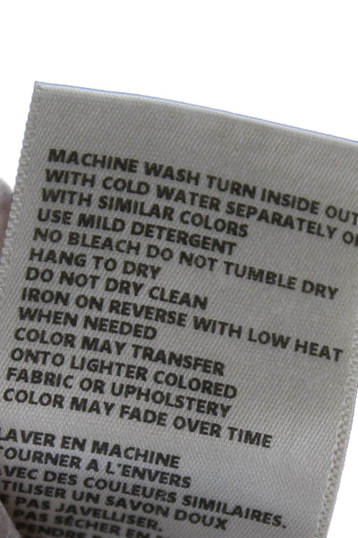 L'Agence Unisex Bermuda Shorts White Button Cotton Size 25