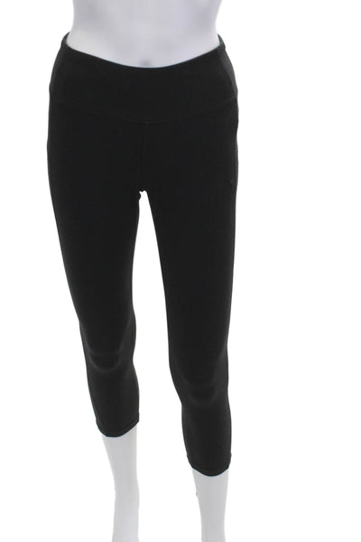 Athleta Women Capri Cropped Leggings Black Nylon Blend Size S