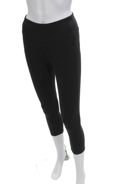Athleta Women Capri Cropped Leggings Black Nylon Blend Size S
