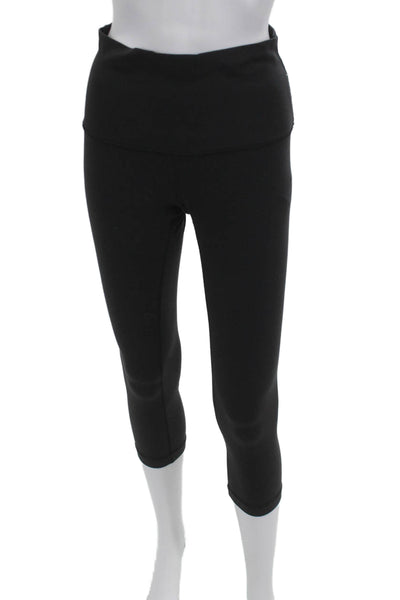 Lululemon Women Black Capri Leggings Nylon Blend Size 8