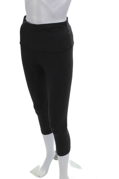 Lululemon Women Black Capri Leggings Nylon Blend Size 8