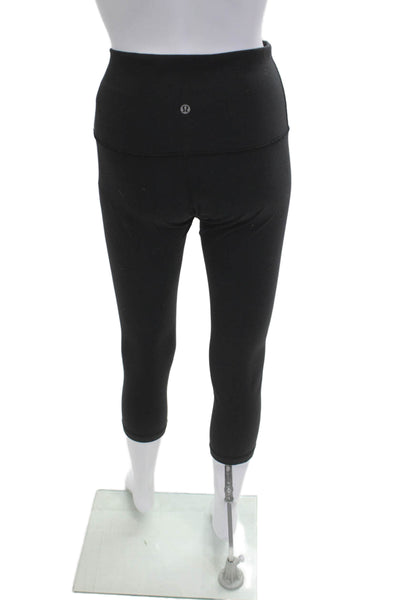 Lululemon Women Black Capri Leggings Nylon Blend Size 8