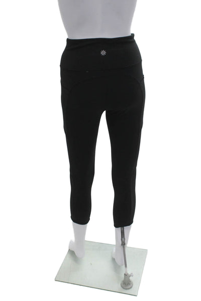 Athleta Womens Capri Leggings Black 88% Supplex Nylon Size S