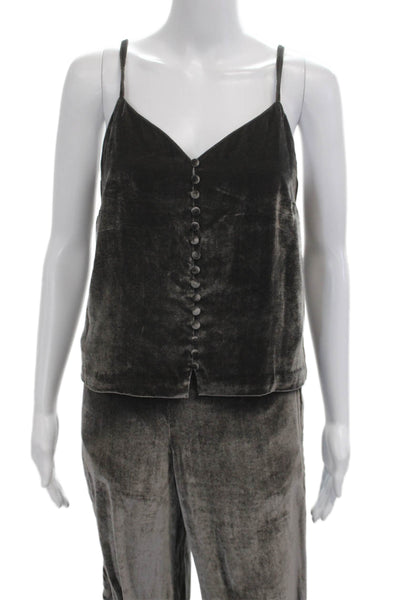 Madewell Women Cropped Dark Gray Pants Size S