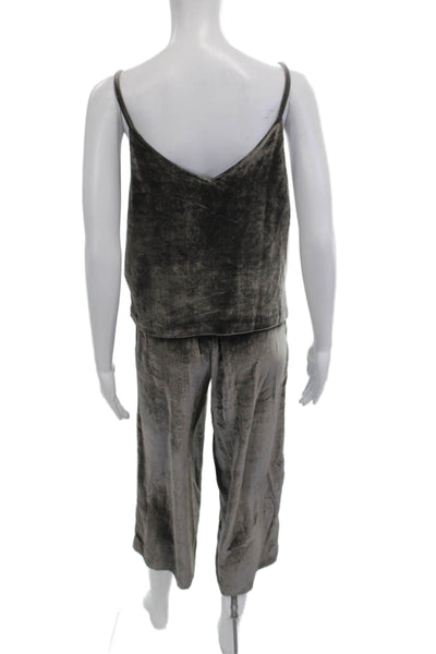 Madewell Women Cropped Dark Gray Pants Size S