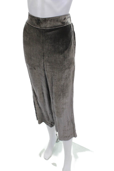Madewell Women Cropped Dark Gray Pants Size S