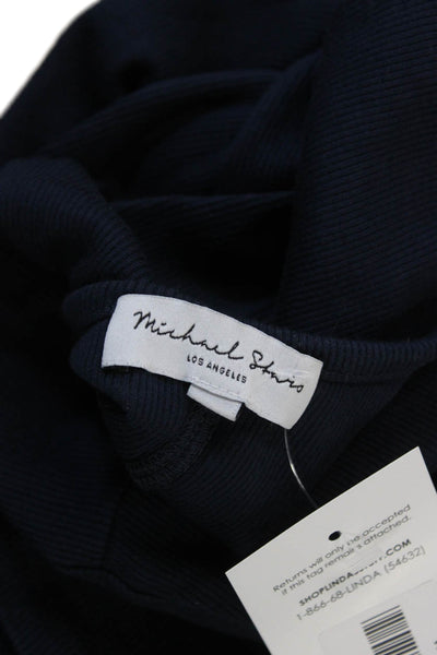 Michael Stars Womens Dark Blue V Neck Short Sleeve T-Shirt Size S