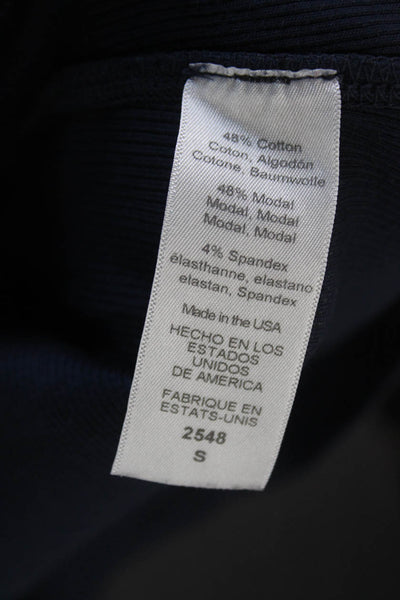 Michael Stars Womens Dark Blue V Neck Short Sleeve T-Shirt Size S