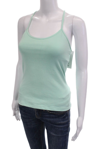 Lululemon Women Basic Camisole Solid Light Blue Nylon Blend Sleeveless Size S