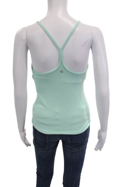 Lululemon Women Basic Camisole Solid Light Blue Nylon Blend Sleeveless Size S