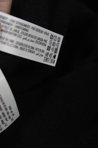 Zara Women Pullover Hoodie Black Viscose Polyester Nylon Long Sleeve Size S