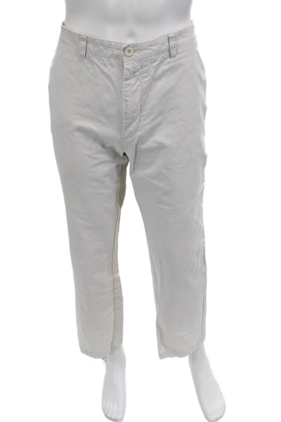 Vineyard Vines Mens White Cropped Chino Button Fly 100% Cotton Big Tall Size 38