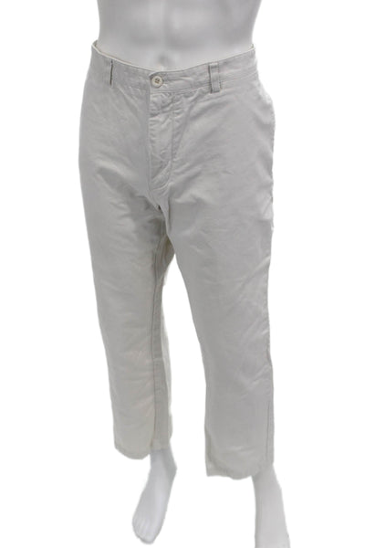Vineyard Vines Mens White Cropped Chino Button Fly 100% Cotton Big Tall Size 38