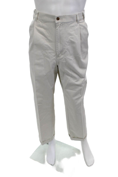 Jos. A. Bank Mens Beige Chinos Cotton Button Size 40