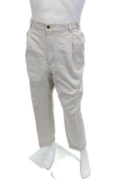 Jos. A. Bank Mens Beige Chinos Cotton Button Size 40