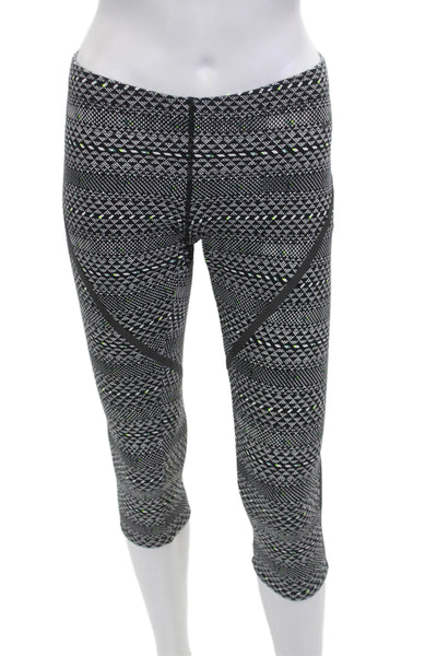 Nike Womens Black Aztec Capri Leggings Nylon Spandex Size S