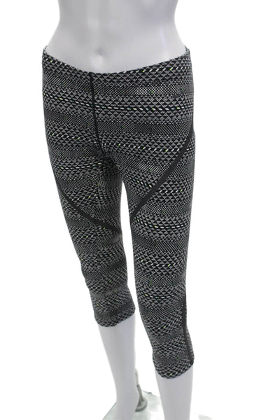 Nike Womens Black Aztec Capri Leggings Nylon Spandex Size S