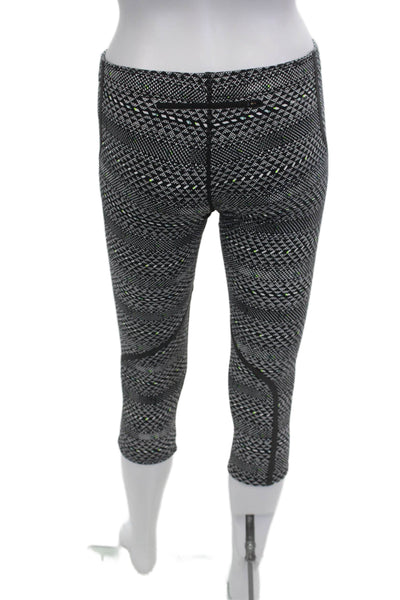 Nike Womens Black Aztec Capri Leggings Nylon Spandex Size S
