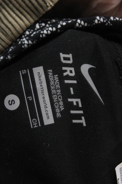 Nike Womens Black Aztec Capri Leggings Nylon Spandex Size S