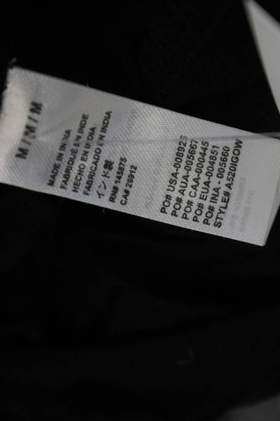 Society Amuse Womens Cropped V Neck Black Boho Viscose Sleeveless Top Size M