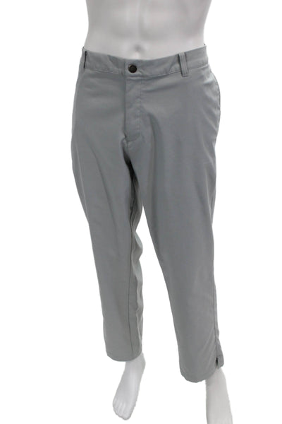 Puma Mens Chino Dress Pants Gray Button 100% Polyester Inseam 30 Size 38