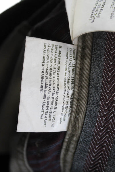 Hiltl Mens Brown Ankle Cropped Pants Button Cotton Silk Blend Size 38