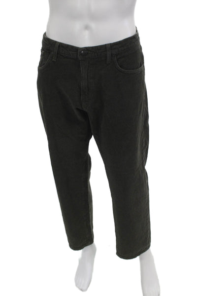 Agave Denim Co Mens Cropped Herringbone Dark Gray Cotton Pants Size 38