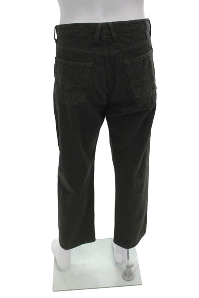 Agave Denim Co Mens Cropped Herringbone Dark Gray Cotton Pants Size 38