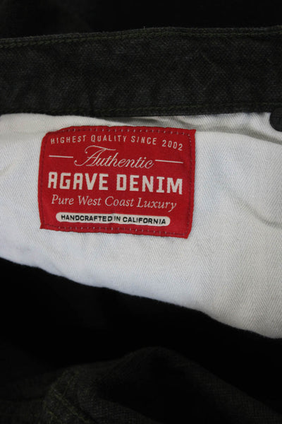 Agave Denim Co Mens Cropped Herringbone Dark Gray Cotton Pants Size 38