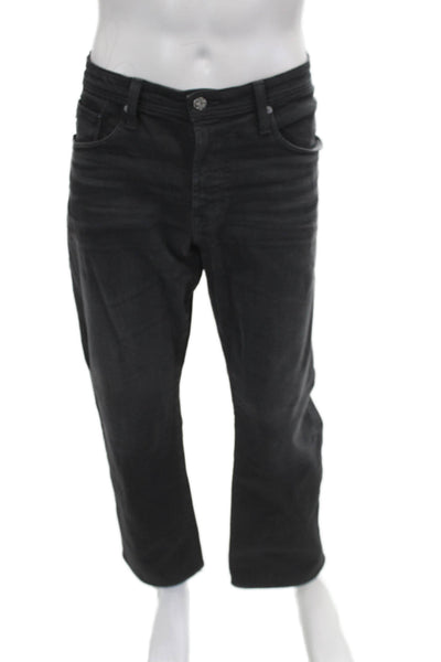 AG Adriano Goldschmied Mens Straight Jeans Black Size 36
